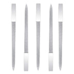 5 PCS Diamond Nail File Double Sided Metal Fingernail Manicure Files for Polish Nail, Removes Nail Ridges 7 Inches