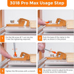 Aluminum Tiger Claw – Compatible with 3018 Pro Max/3018 Pro Ultra CNC Machine, T-Track & Perforated Worktables – Ideal for Secure CNC Machining, Low Profile Side Clamps for CNC Router
