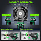 1200N.m(900ft-lbs) Brushless Impact Wrench, High Torque 1/2" Impact Gun with 2 * 21V 4.0AH Battery, Fast Charger, 5 Sockets & Storage Case, Cordless Impact Driver for Home Car Truck Tires
