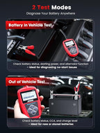 ANCEL BA101 Car Battery Tester, 12V Digital Automotive Alternator Meter Diagnostic Tool,100-2000 CCA Load Capacity, Charging & Cranking Analyzer for Truck, Boat, RV, Marine Vehicle, and More