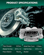 SCITOO 18-B4729 18-B4728 Left & Right Brake Calipers w/Bracket For Cadillac For Escalade 2002-2006, For Chevy For Astro 2003-2005, For GMC For Safari 2003-2005, with 4 Wheel Double Pistons