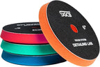SGCB Pro 6" DA Buffing Polishing Pad Buffer Pads 4Pcs Coarse to Fine for 6 Inch RO DA Rotary Polisher Hook and Loop Buffing Foam Pads Sponge Polish Pad Compounding Polishing Finishing and Waxing