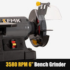 High Speed 6" Bench Grinder & 1"x30" Belt Sander Combo, Bench Belt Sander & Grinder for Metalworking, Belt Grinder for Knife Making, sharpening