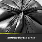 100 Count 17 Micron Extra Heavy Duty 4 Gallon Trash Bags, Sturdy & Tear-Resistant Small Trash Bags for Bathroom & Kitchen