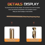 Drill Bit, #48 Cutting Diameter, 4341 HSS Gold Finish 118° Cutting Angle Number Jobber Bits - (Applications: for Drilling Soft Metal Plastic Wood), 10-Pieces