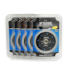 DT-DIATOOL Diamond Tile Blade 4 Inch 5pcs Diamond Turbo X Mesh Rim Segement Circular Saw Blade for Procelain Ceramic Stoneware Marble Granite Fits 5/8"-7/8" Arbor
