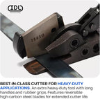 IDL Packaging H-410 Steel Strapping Cutter for up to 2" Width and 0.05" Thickness – Heavy-Duty Best in Class Tool with Long Handles