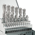 Metric Brad Point Wood Drill Bit Set, 25Pcs High Speed Steel Drill Bit Set with Double Flutes Design for Carpenter Woodworking and All Types of Wood (1mm - 13mm)