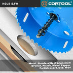 3 Inch Hole Saw with Arbor for Metal and Wood Cutting, Bi-Metal Hole Cutter, 3" Hole Saw Kit for Drywall, Wood, PVC Boards, Fiberglass and Vent Pipes
