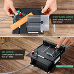 Mini Multi Functional Table Saw, mini Table Saws for Crafts, Portable Mini Desktop Electric Saw for Wood Cutting, Height & Angle Adjustable with More Accessories, for Wood, Plastic Acrylic Cutting