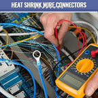 1080PCS Heat Shrink Wire Connectors, Sopoby Marine Grade Electrical Connectors Kit of Tinned Red Copper, Waterproof Crimp Insulated Ring Fork Spade Butt Splice AWG 22-10