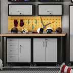 Metal Garage Storage Cabinet with Wheels,Locking Rolling Tool Cabinet with Drawers and Shelves for Home, Office, Garage & Workshop