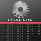 YESWELDER Round Dual Sided Metal Sheet Gage & Metal Sheet Thickness Gauge 2pk Stainless Steel Wire Welding Gauge