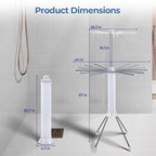 GCCSJ 4-Legged 2 Tier Folding Portable Octopus Style Clothes Drying Rack with Wheels,Laundry Drying Rack Collapsible for Indoor Outdoor Use