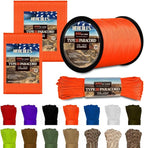 HERCULES Type III Paracord 550 Paracord Rope Parachute Cord, 250' Neon Orange for Camping Cord, Survival Rope