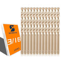 Cobalt Drill Bit Set 3/16" - 13PCS, M35 Twist Drill Bits Straight Shank, 3/16" High Speed Steel Drill Bits for Drilling in Hard Metal, Stainless Steel, Cast Iron