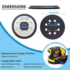 2 Pack Sander Replacement Pads, 5 Inch Metal Sanding Pad Competible with DEWALT DWE6423, 6423K, DWE6421, 6421K, DCW210B Random Orbit Sanders, DWE64233 N329079 Replacement Sander Pad
