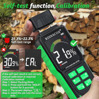 Rechargeable Moisture Meter for Wood, Walls & Hardwood – Accurate Pin-Type Digital Tester with Large Color Display, Automatic Alarm, Calibration & HOLD Function for DIY & Construction Projects