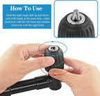 Cordless Right Angle Drill Adapter, 90 Degree Adapter Drill 8mm Hex Shank Power Tool Attachment (Chuck Range: 0.8mm-10mm)