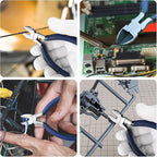 Wire Cutters 5 * 5 inch, KAIHAOWIN Flush Cutters Diagonal Cutters Side Cutters Precision Ultra Sharp Spring Loaded Wire Snips Clippers Dikes Cutting Pliers Small for Crafting Jewelry Making