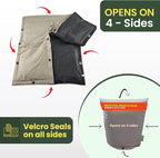 The Original Pipe Insulation Cover (5˚F) Winter Pipe Insulation (UV-Coated),Pump Cover, Sprinkler Irrigation Valve Cover, Backflow Preventer Freeze Protection (17W X 24H 4-Way)