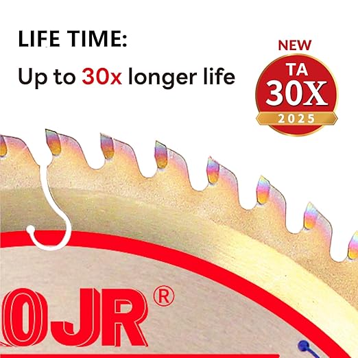 10-Pack 7-1/4" 60-Tooth 5/8" Arbor Woodworking Circular Saw Blade,Ultra Finish/General Purpose,Special Anti-Thermal Adhesion Coating on Cutting Edge-TA,High Finish, Long Life, 7-1/4" 60T 5/8"