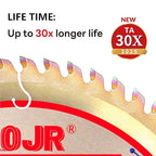 10-Pack 7-1/4" 60-Tooth 5/8" Arbor Woodworking Circular Saw Blade,Ultra Finish/General Purpose,Special Anti-Thermal Adhesion Coating on Cutting Edge-TA,High Finish, Long Life, 7-1/4" 60T 5/8"