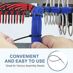 PATIKIL Cable Zip Ties 12 Inch, 100 Pcs Self-Locking Nylon Wire Tie Wraps Heavy Duty Cord Management with 50 lbs Tensile Strength for Indoor and Outdoor, Black (0.1" W)