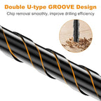 TITGGI 12PCS Masonry Drill Bit Set - Professional Concrete Drill Bits for Glass/Brick/Cement/Tile/Etc, Industrial Strength Carbide Cross Drill Bit Tips, 3/16"-1/2" by TITGGI