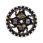 7 1/4 Inch Framing Circular Saw Blade-1Pack, 24T ATB Carbide Teeth, Lightweight for Cordless Saws. Super Thin Kerf for Cutting Wood, Plywood, MDF, OSB, Hardwood, Softwood & More.