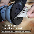 80PCS 5 inch Wet Dry Sanding Discs, Silicon Carbide Orbital Sander Hook and Loop Sandpaper 320 400 600 800 1000 1200 1500 2000 Grit, Best for Metal, Automotive Sanding