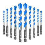 Carbide Drill Bit Set - Dry Drill Bit Set for Masonry, Concrete, Bricks, Wood, Plastic etc(6 * 4/8 * 2/10 * 2/12 * 2MM Quick-fit Shank)