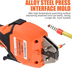 Electric Crimping Tool and Electric Wire Crimper for Heat Shrink, Terminal, and Micro Crimping Tool Kit with Pre-insulated, Tubular, Non Insulated Connectors