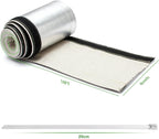 Heat Shroud Sleeve Aluminized 2 Pcs for Ultimate Heat Protection Hose Wire Shield 1-1/2''I.D. x 10FT, with 20 Pcs 7.8Inch Stainless Steel Cable Metal Zip Ties