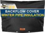 Backflow Preventer Cover Insulated with Thicker 7 Layers Fabric, 30" W x 24" H Backflow Cover with Aluminum Foil Layer for Winter Pipe Freeze Protection, Backflow Insulation Cover