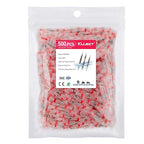 Kuject 500PCS Solder Seal Wire Connectors AWG 22-18, Red Solder Seal Heat Shrink Butt Connectors Terminals Solder Sleeve Waterproof Wire Splice Connector for Marine Automotive Boat Wire Joint