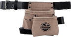 Graintex 4 Pocket Children Tool Pouch Suede Leather with Leather Belt and Hammer Loop