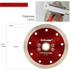 GoYonder 4.5 Inch Super Thin Tile Saw Blade, Diamond Blade for Angle Grinder, Dry Wet Tile Blade for Ceramic Tile, Concrete, Granite Cutting