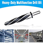 DKIBBITH 1-1/16" Bridge Construction Reamer Drill Bit, M2 HSS Taper Chucking Reamer for Steel Alloy Metal Wood Plastic, 1/2" Non-Slip Shank, 5-Spiral Flutes Car Reamer, to Align or Enlarge Holes, 27mm