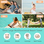 Brown Giraffe Beach Towel Oversized 36" x 72", Thin Lightweight Sand Free Quick Dry Microfiber Towel for Swimming Pool Cruise Camping Travel