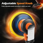 Pneumatic Random Orbital Sander 6" Air Palm Sander, Speed Adjustable Professoinal Da Sander for Woodworking, Metal and Auto Bodywork