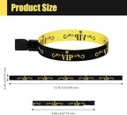 100 Pcs VIP Cloth Event Wristband, Disposable VIP Wristbands for Events, Colored VIP Wristbands Events,for Lightweight Concert,Club Entrance Wrist Strap Party Wristband Event (Color : Black)