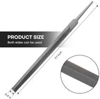 6" Triangular Medium Cut File, Double Cut Teeth, Made of High Carbon Steel, Half Round Hand File Without Handle, Suitable for Shaping Metal, Wood, etc