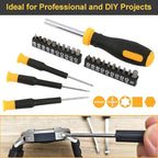 HolaKit House Tool Kit, 64-Piece Home Tool Set with 18-Pocket Tool Bag and Shoulder Strap, Hammer, Pliers, Adjustable Wrench, Precision Screwdrivers, etc, Ideal for DIY Projects, Quick Repairs