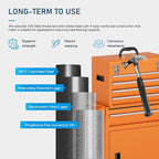 5-Drawers Tool Chest, 2-in-1 Mechanic Rolling Tool Box Removable Lockable Tool Storage Cabinet, Metal Tool Cart with Drawers and Wheels for Garage, Workshop