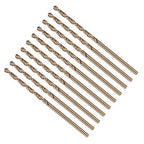 Drill Bit, #45 Cutting Diameter, 4341 HSS Gold Finish 118° Cutting Angle Number Jobber Bits - (Applications: for Drilling Soft Metal Plastic Wood), 10-Pieces