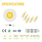 Kuject 50PCS Solder Seal Wire Connectors AWG 12-10, Yellow Solder Seal Heat Shrink Butt Connectors Terminals Solder Sleeve Waterproof Wire Splice Connector for Marine Boat Wire Joint