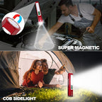 Rechargeable Flashlights High Lumens - Super Bright Small Pocket Magnetic Flashlight, 8 Modes LED Tactical Flash Light, Dual Button Powerful Flashlight for Camping (2, Red)