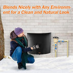 Backflow Preventer Pipe Insulation Cover (5°F) - Irrigation Sprinkler Valve Insulated Pouch - Water Well Pump Cover - Sturdy 5 Layers for Winter Freeze Protection, 40" W x 40" H, Black
