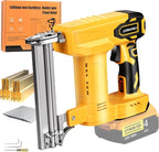18GA Cordless Brad Nailer Compatible with Dewalt 20V MAX Battery, 5/8 to 1-1/4 Inch, 2 in 1 Brushless 18 Gauge Cordless Nail Gun with 2000pcs Nails/Staples for Wood Carpentry(Tools Only)